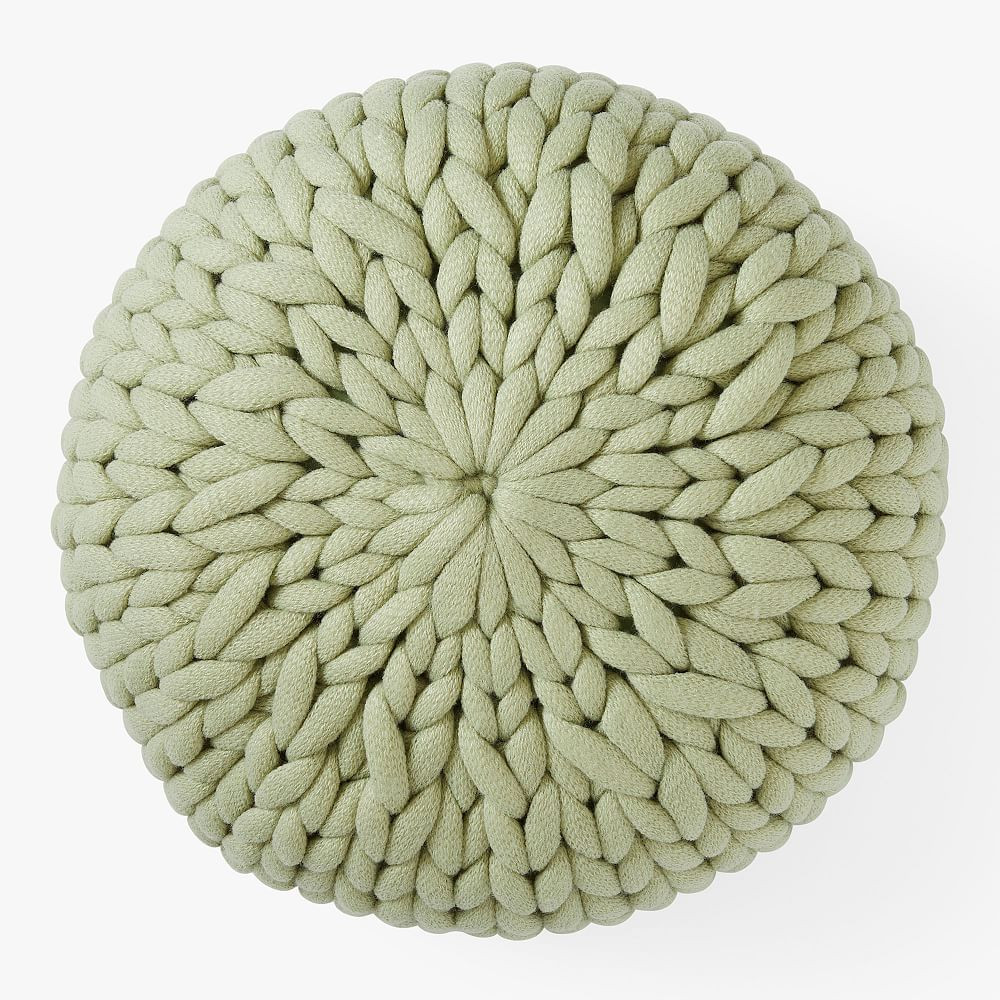 Round Chunky Knit Pillow | Pottery Barn Teen