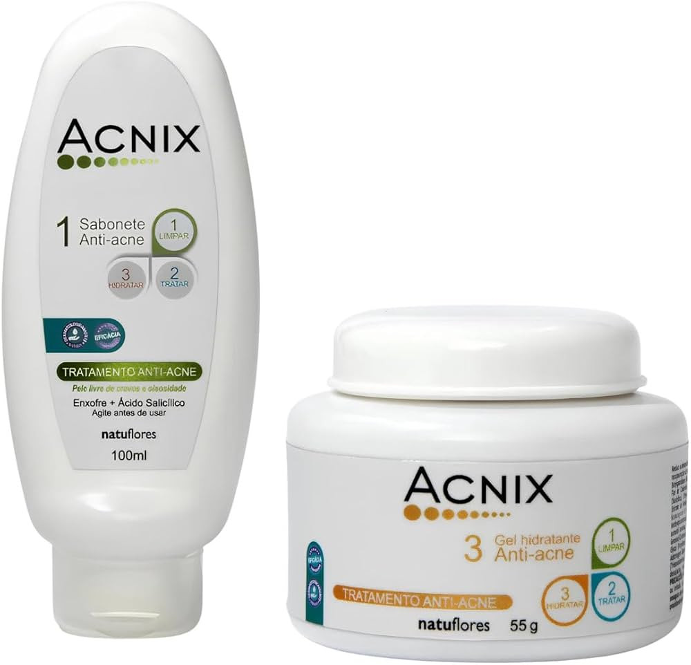 Kit Anti-Acne Acnix Sabonete + Gel Hidratante Natuflores | Amazon (BR)