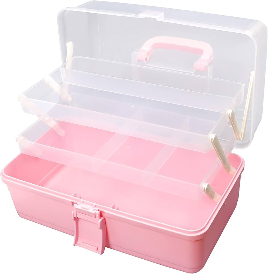 Facikono Tackle Box Organizers Pink Tackle Boxes for Kids Small Craft Storage Box Art Supply Stor... | Amazon (US)