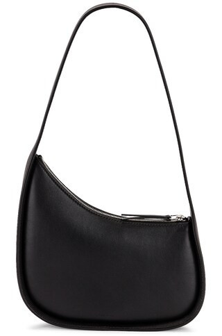 The Row Leather Half Moon Bag in Black | FWRD 