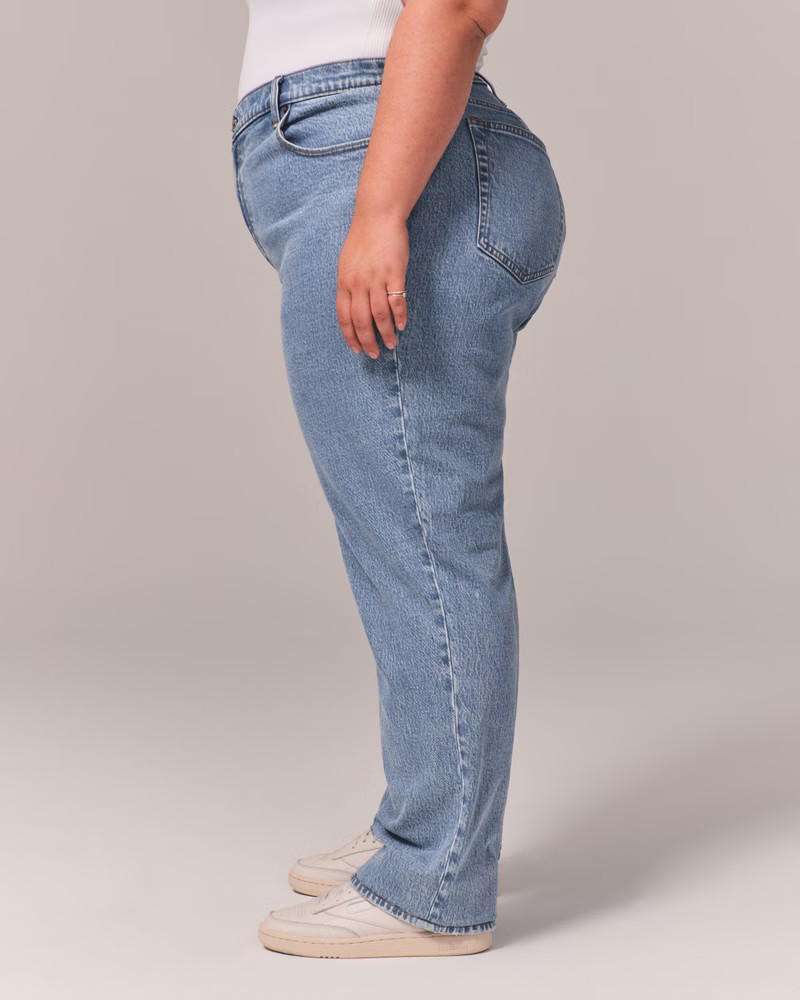 Women's Curve Love Ultra High Rise 90s Straight Jean | Women's Bottoms | Abercrombie.com | Abercrombie & Fitch (US)