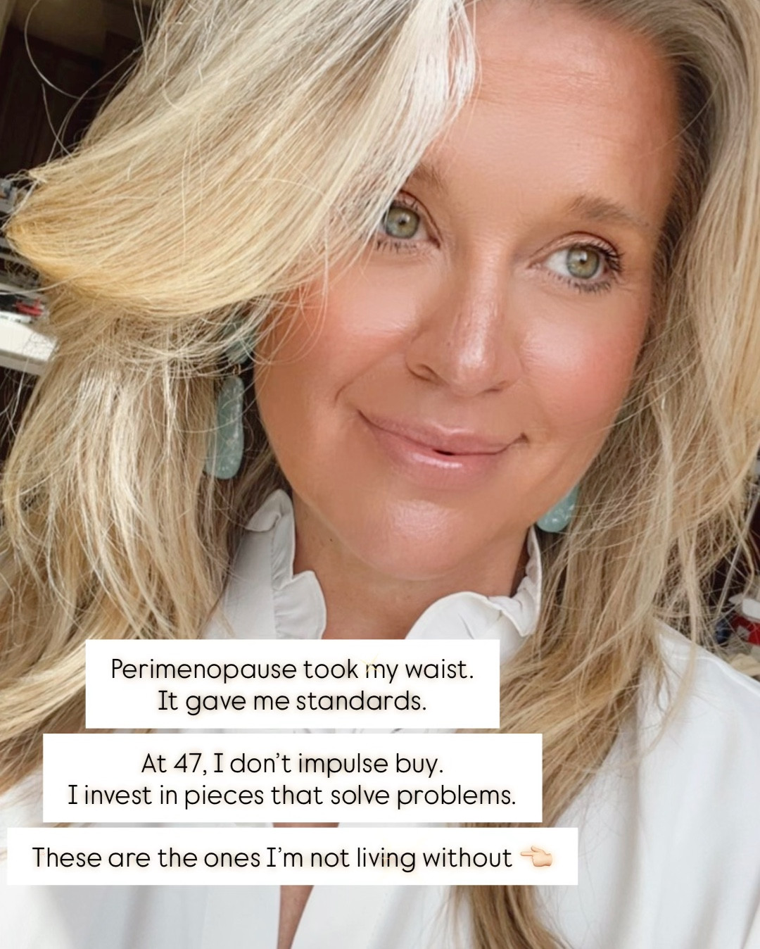 Perimenopause changes our bodies.
Menopause does too.

At some point, we realize… our style has to change with it.

This isn’t about shrinking ourselves.
It’s about choosing pieces that actually work for us.

For us that means:
• A little shoulder structure
• Vertical lines
• Fits that don’t fight our belly
• Real support underneath
• Light at our face
• Shoes we can actually walk in

If we’re over 40, over 45, over 50, midsize, Gen X, Baby Boomers navigating hormonal shifts… we’re not alone.

We’re not giving up.
We’re refining.

Comment UPGRADE and I’ll share what we’re loving.

#midlifestyle #over40fashion #over50style #midsizefashion #perimenopause #menopause #genxstyle #babyboomerstyle #bodyconfidence #bellyfriendlystyle


#LTKOver40 #LTKootd #LTKMidsize