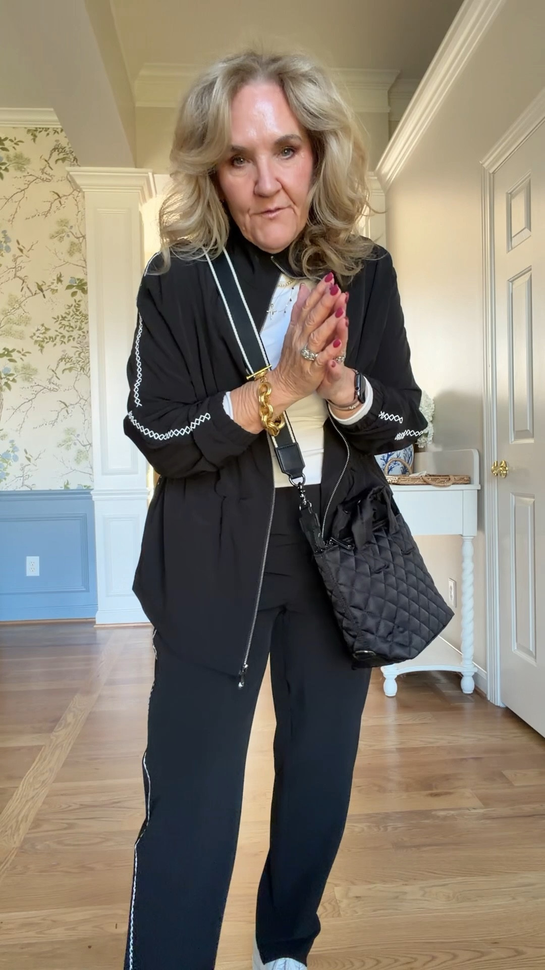 Chicos sale perfect to pick up spring travel outfits or just everyday. 
These pants run big. The 1.0 if very loose. 1.0 fits in everything else  
Cross necklace 20% off code TAKE20

#LTKSaleAlert #LTKOver40 #LTKTravel