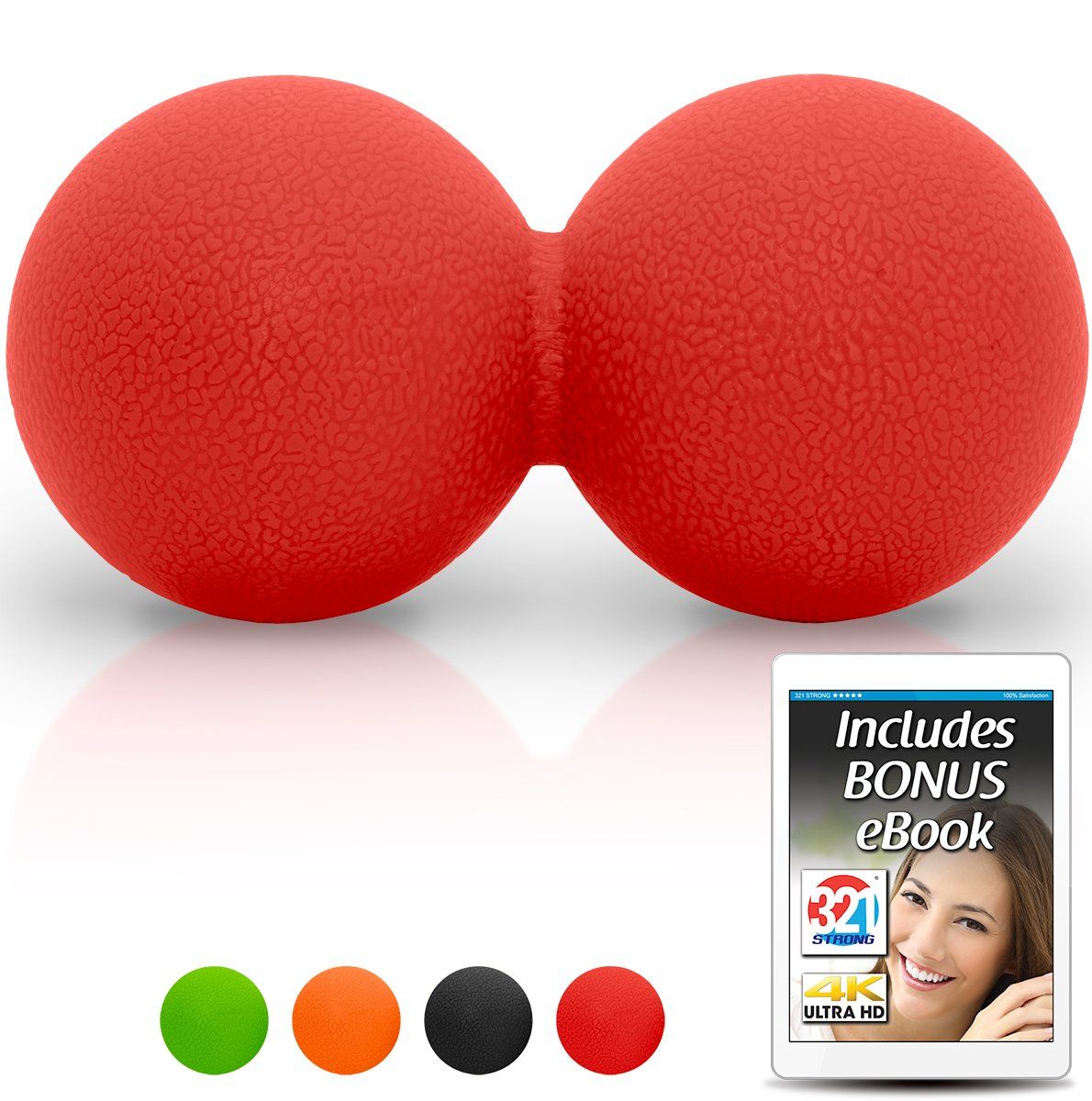 321 STRONG Double Lacrosse Ball Style Massage Balls - Red | Amazon (US)