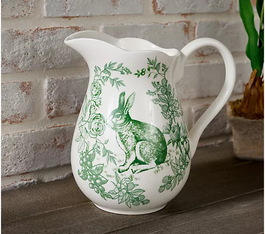 Cozy Cottage by Liz Marie Heirloom Bunny Pitcher | QVC