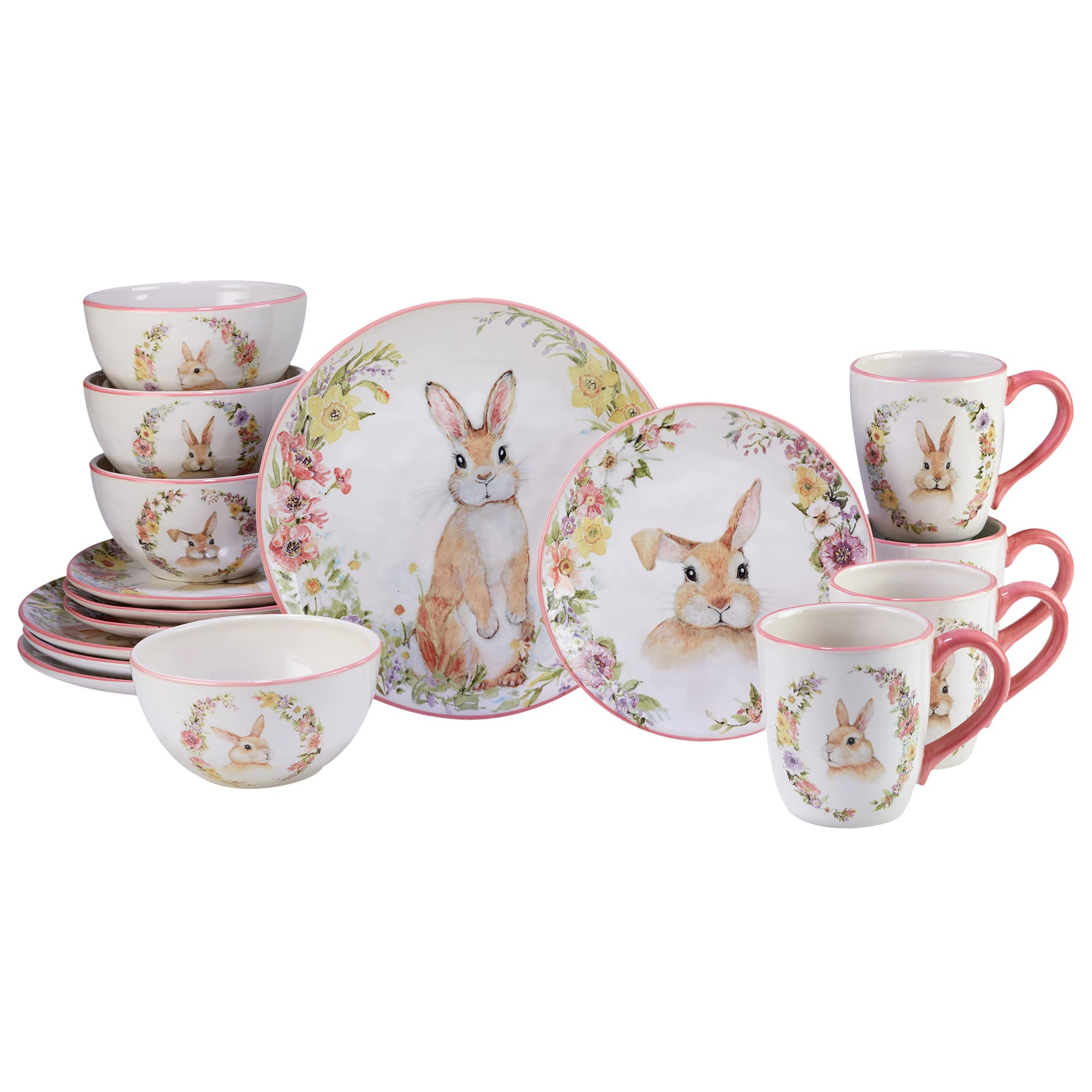 Certified International Easter Garden 16 pc Dinnerware Set, Service for 4, Multicolored | Amazon (US)