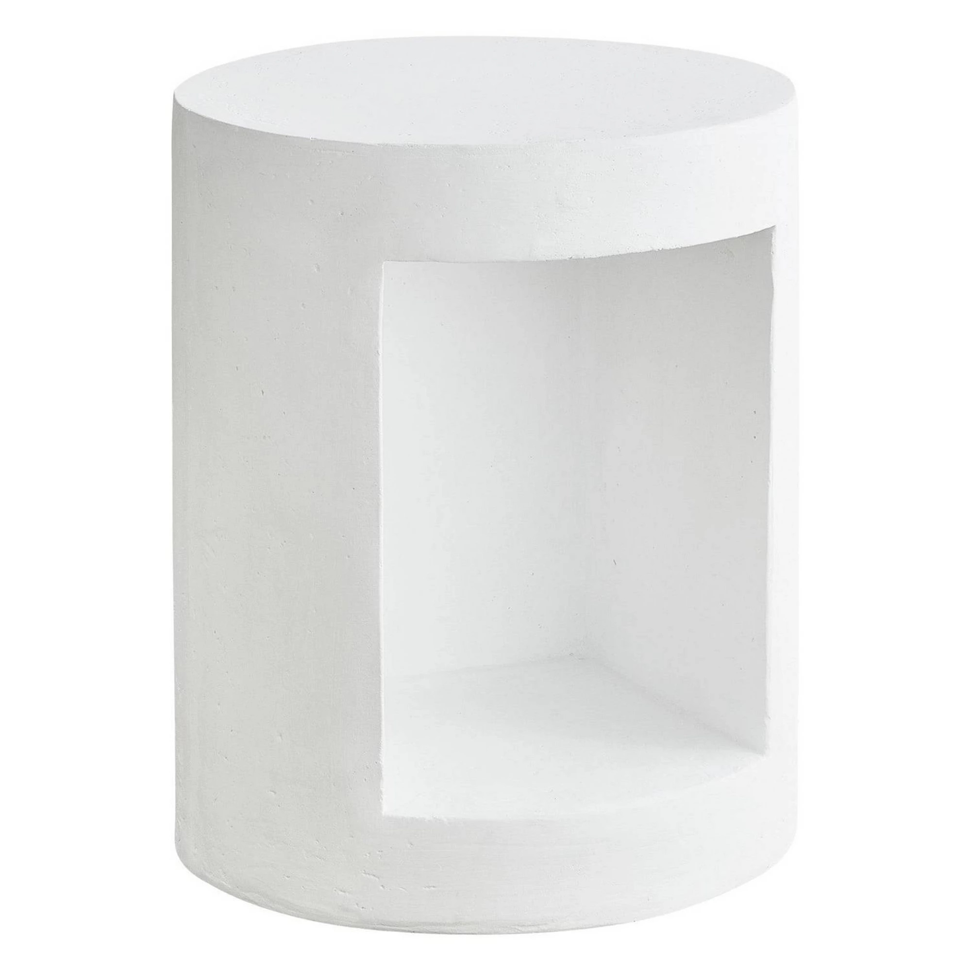 Nook 14" Wide Round End Table in Fiberstone with Open Storage Compartment | Kohl's