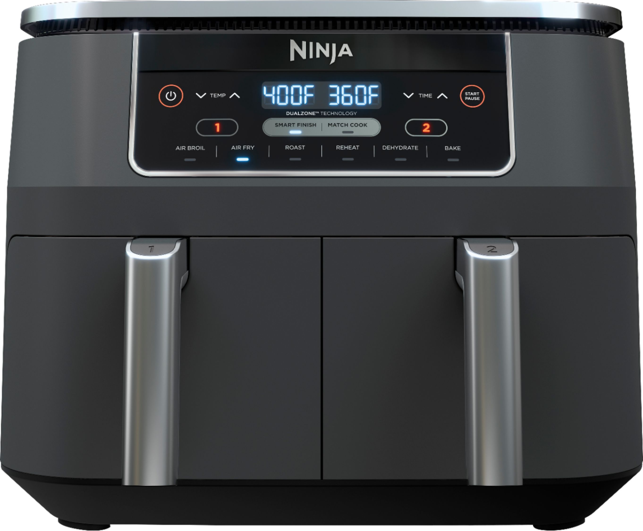 Ninja Foodi 6-in-1 8-qt. 2-Basket Air Fryer with DualZone Technology Dark Grey DZ201 - Best Buy | Best Buy U.S.