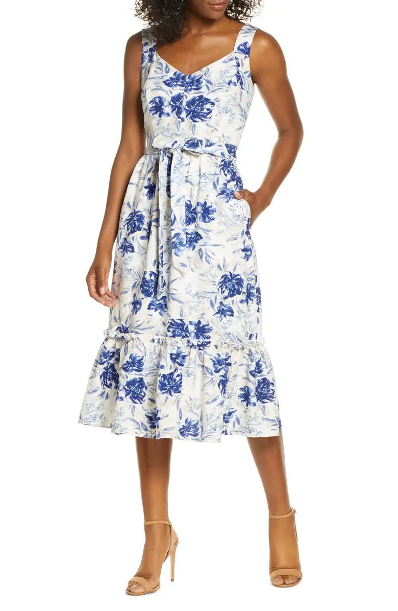 Floral Sleeveless A-Line Dress | Nordstrom