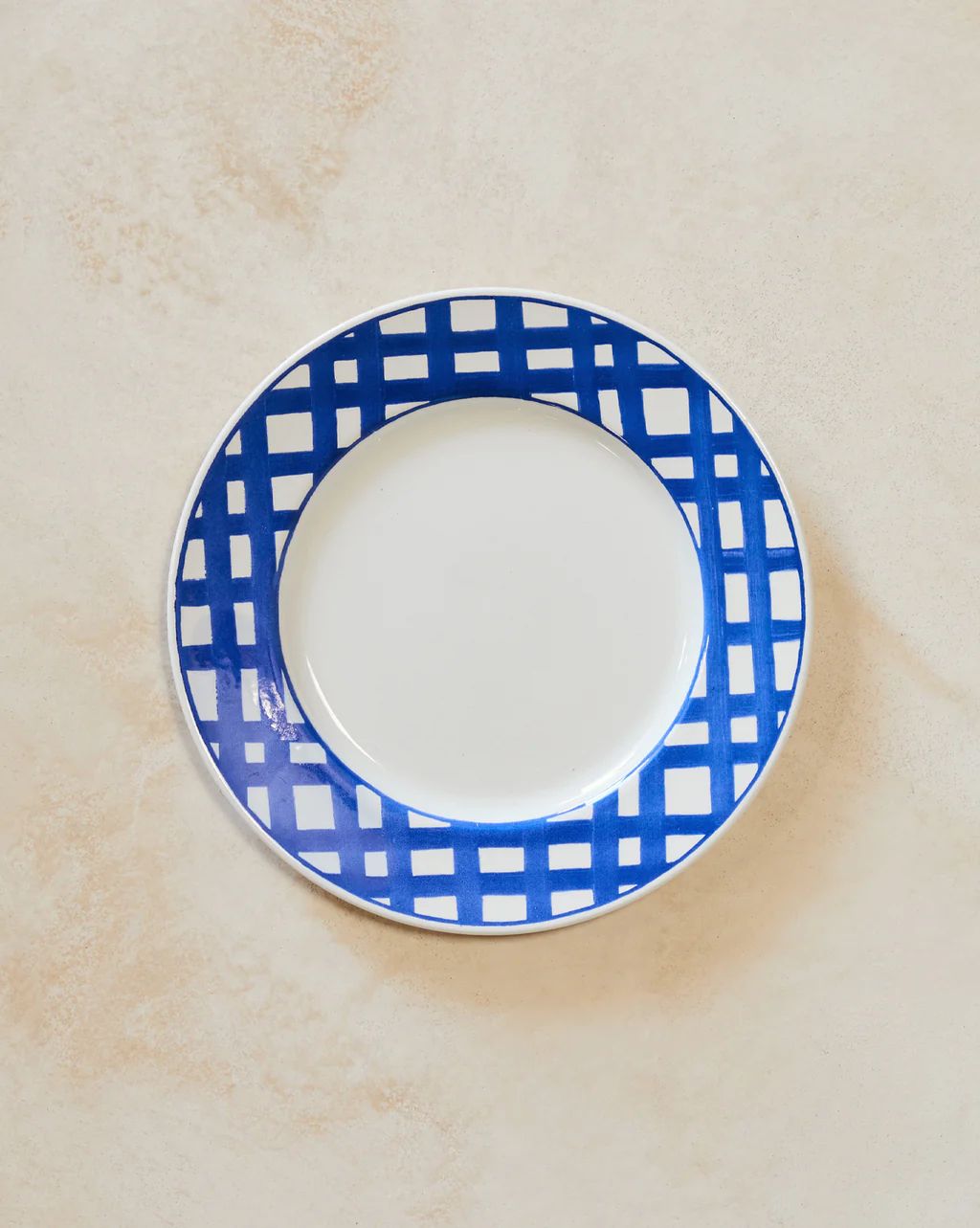 Vintage Blue Checkered Dinner Plates (Set of 10) | McGee & Co.