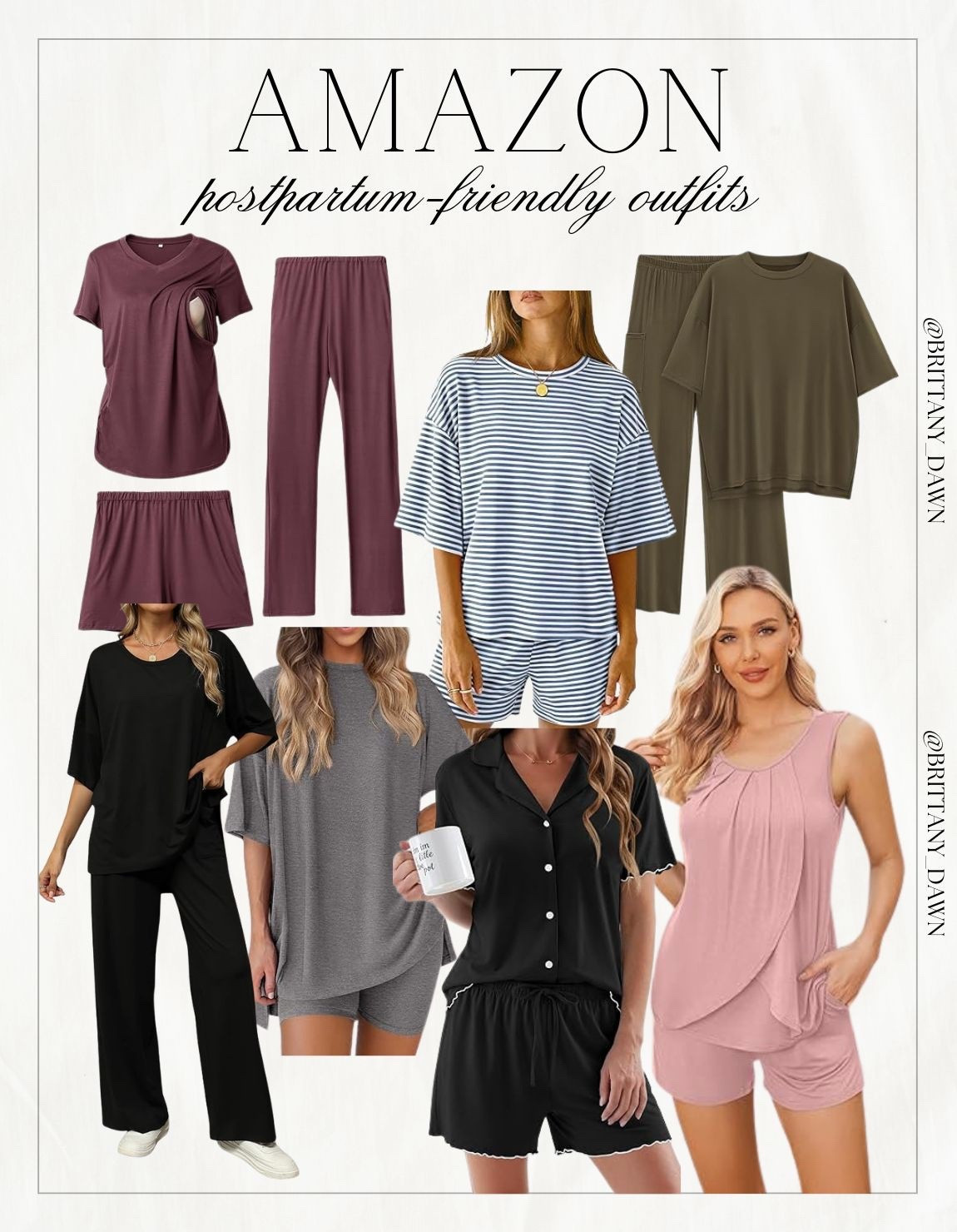 I am prioritizing comfort and ease with these postpartum-friendly sets! ✨

These soft, stretchy loungewear pieces and nursing-accessible tops are designed to make those early days feel a bit more manageable.

I love how these sets balance functionality with a put-together look. From cozy oversized tees to button-down shorts, these are the ultimate essentials for any new mama’s home wardrobe.

#postpartumstyle #fourthtrimester #amazonfashion #newmomlife #nursingfriendly #loungewear #postpartumjourney #amazonfinds #momstyle #comfortablefashion

#LTKootd #LTKmomlife