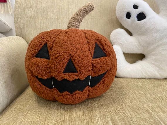 Halloween Jack O Lantern Pumpkin Pillow - Etsy | Etsy (US)