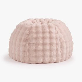 Large Marshmallow Faux Fur Pink Bean Bag Chair | Pottery Barn Teen