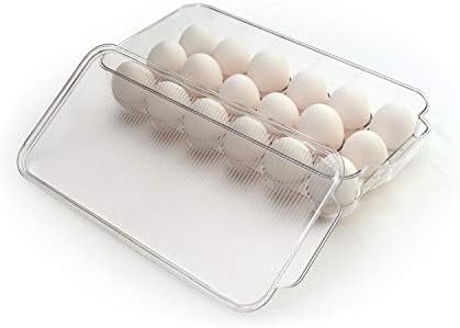 Totally Kitchen Plastic Egg Holder, BPA Free Fridge Organizer with Lid & Handles, Refrigerator Stora | Amazon (US)