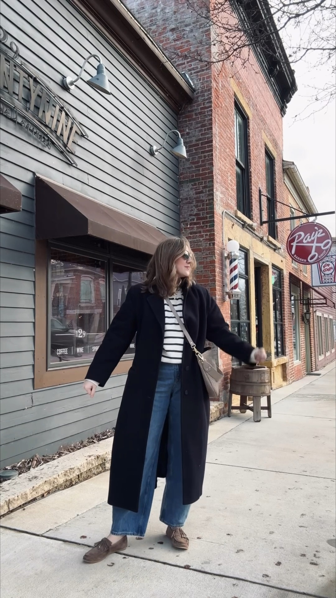 OOTD - 
Coat- Vintage from my aunt but linking others 
Sweatshirt - Reversible! Marine Layer - up a size - but you don’t need to.  Currently on sale and more colorways 
Tee- Old Navy - tts 
Jeans- Gap tts 
Bag- Quince in Taupe
Shoes- Freda Salvador - sizes 8 and up to up a half size - code: jena10 
Sunnies- Maui Jim 
Makeup- Merit 
Lip- Versed Spice
Gloss- OSEA Lip Booster  

#LTKSaleAlert #LTKSeasonal #LTKdayinmylife
