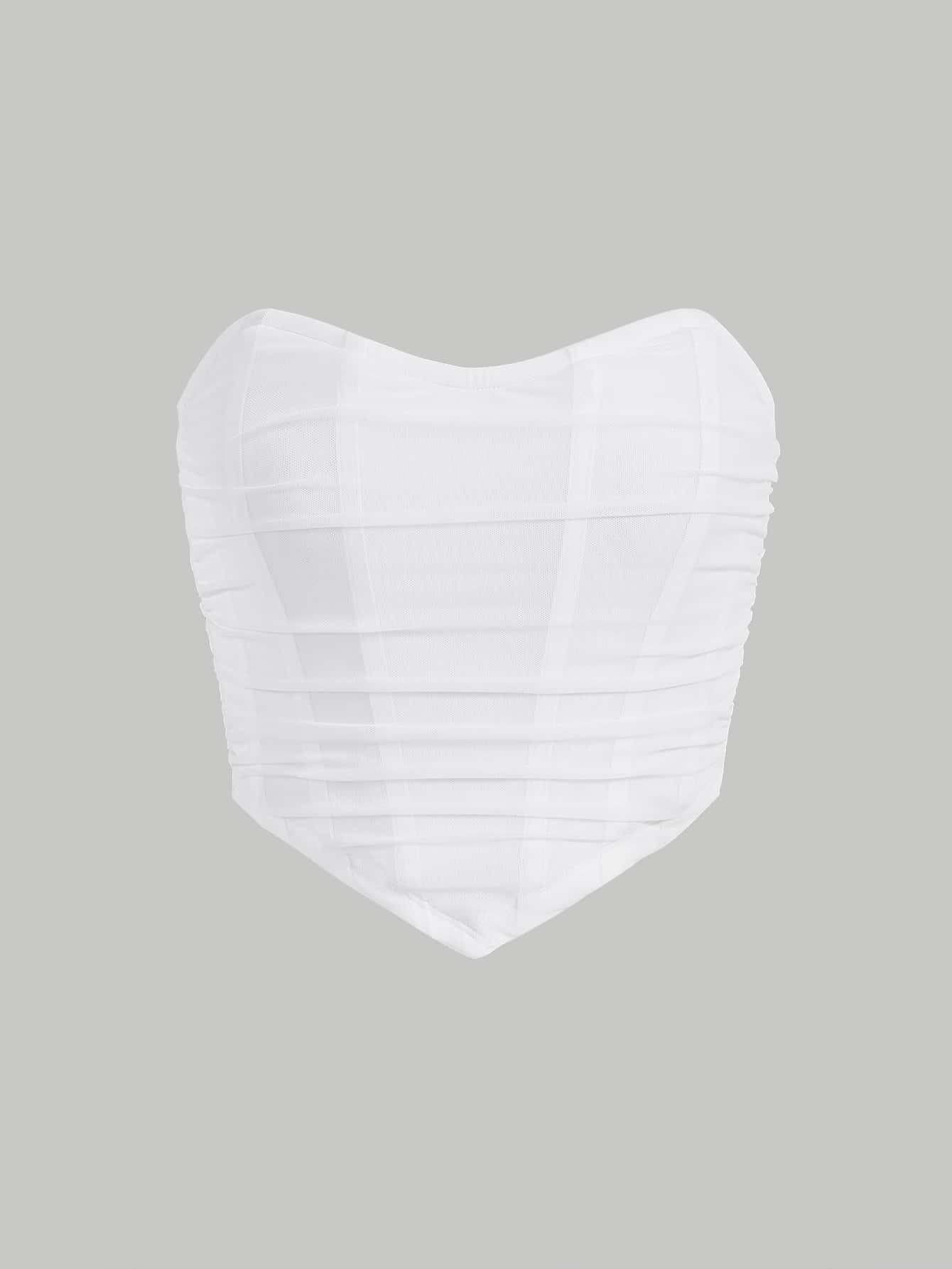 Corset top white  | SHEIN