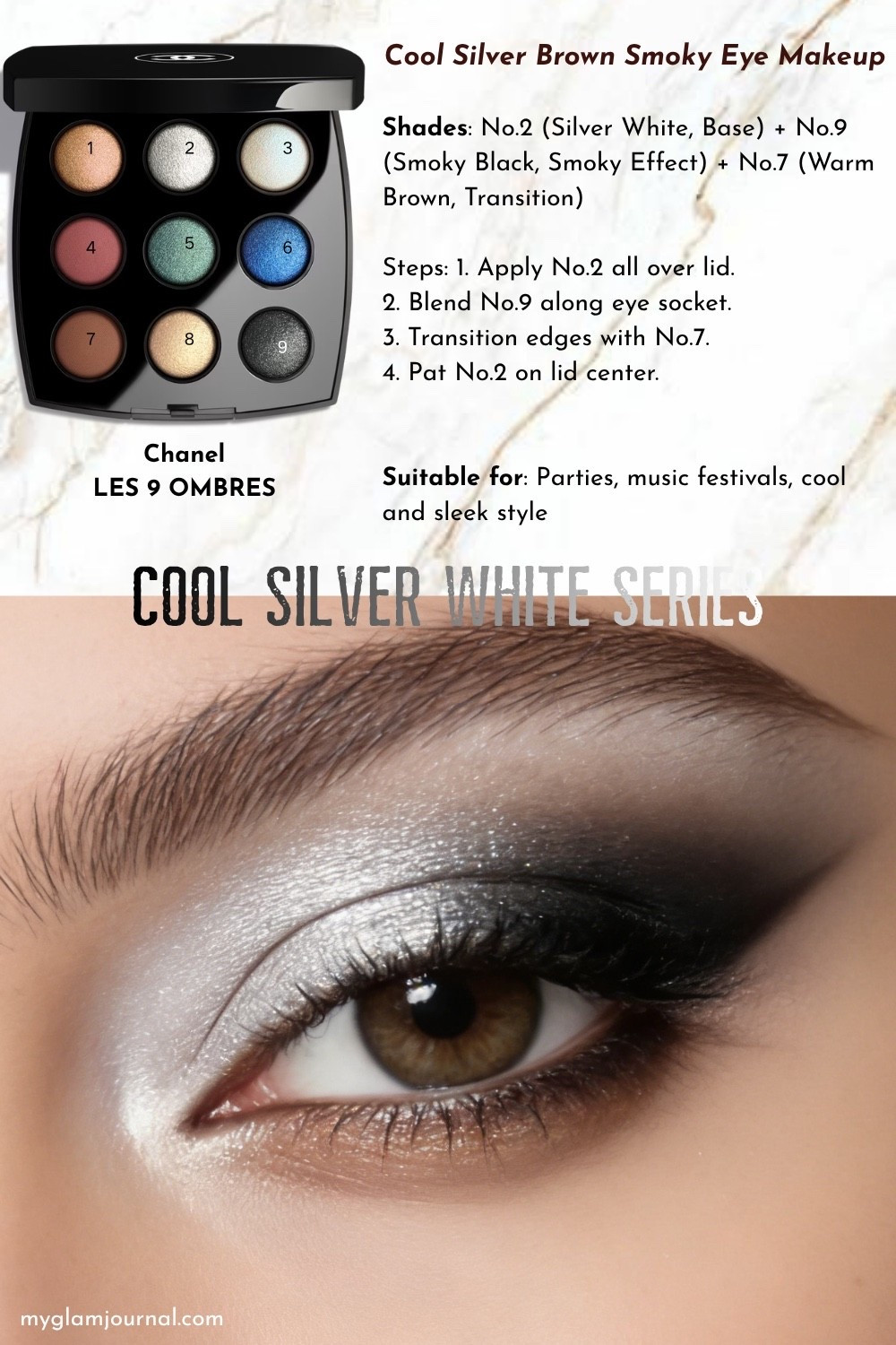 Chanel LES 9 OMBRES Tutorial | Cool Silver Brown Smoky Eye Makeup

#LTKBeauty