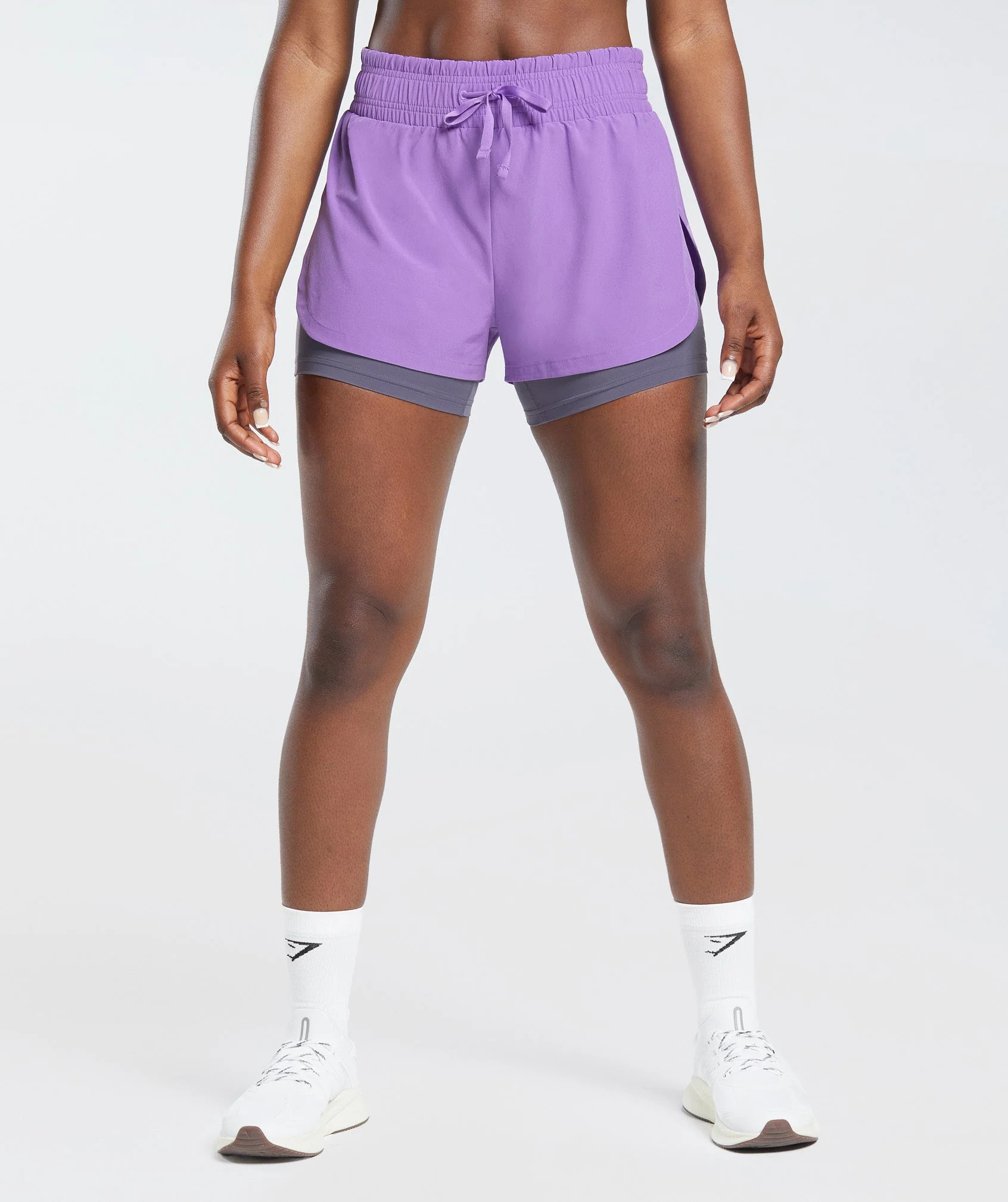 Gymshark Running 2 In 1 Shorts - Grape Purple/Dewberry Purple | Gymshark CA