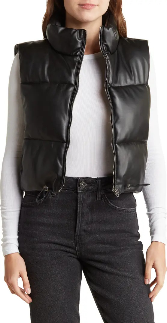 Faux Leather Quilt Vest | Nordstrom Rack