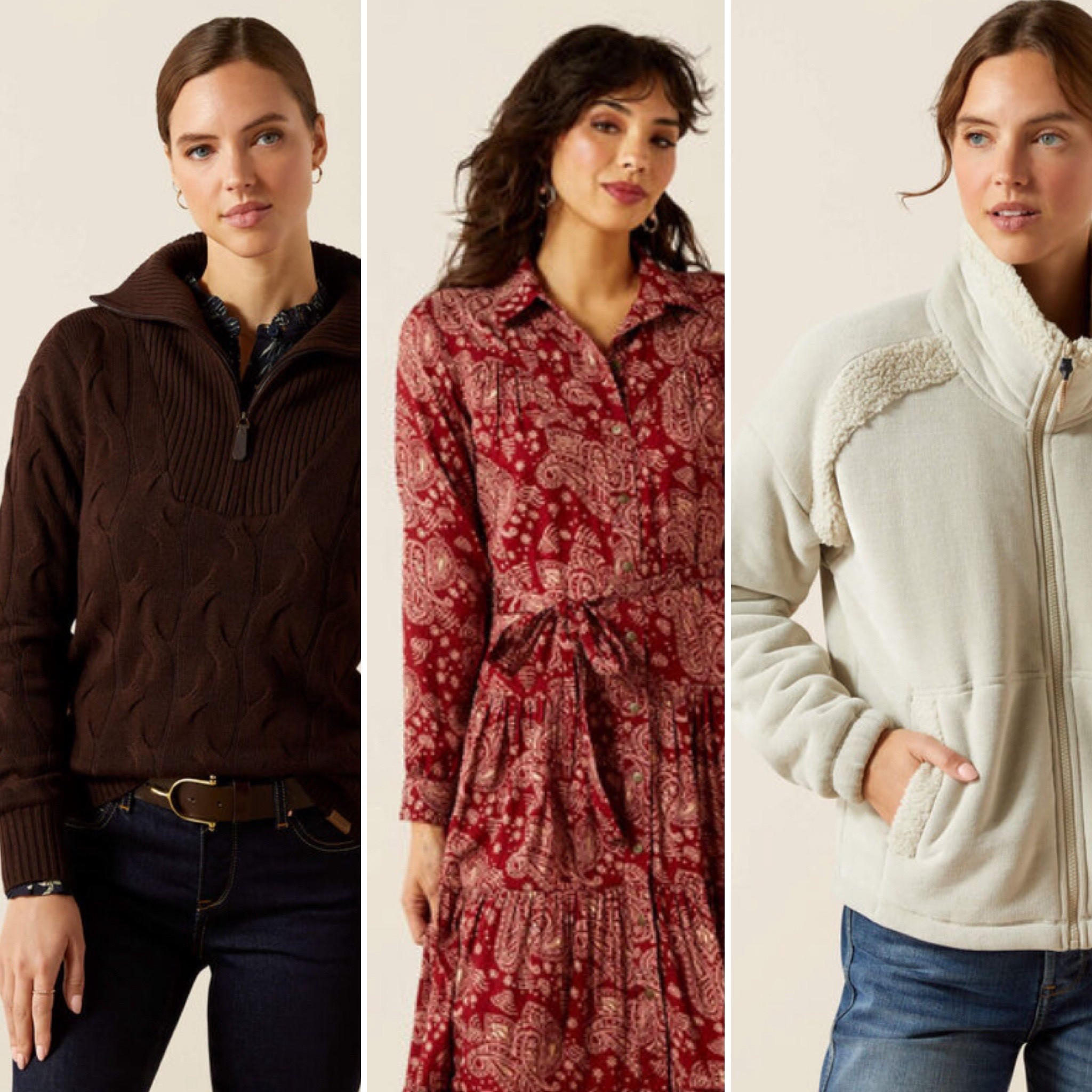 Three fall pieces I’m loving from @ariat Cozy, fall colors. #falltrends #womensclothes #ariat 

#LTKOver40 #LTKSeasonal #LTKStyleTip