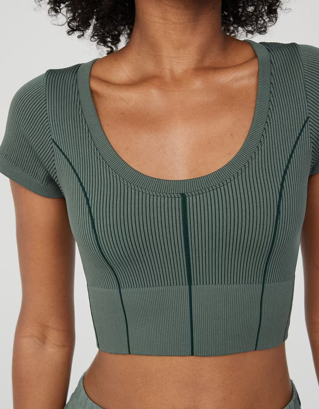 OFFLINE By Aerie Seamless Corset T-Shirt | Aerie