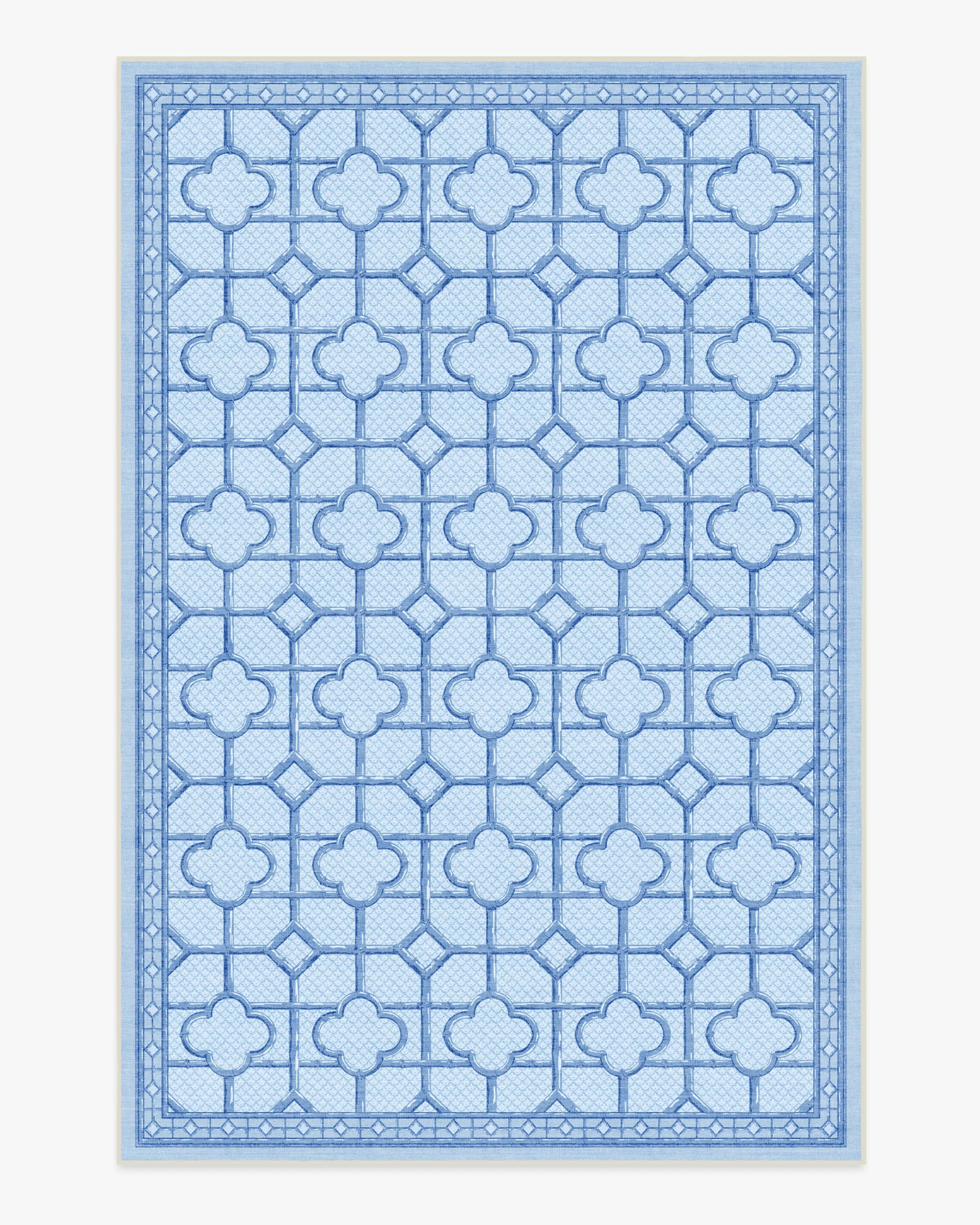 Shaded Bamboo Blue Outdoor Rug by Mrs. Alice | Ruggable | Ruggable