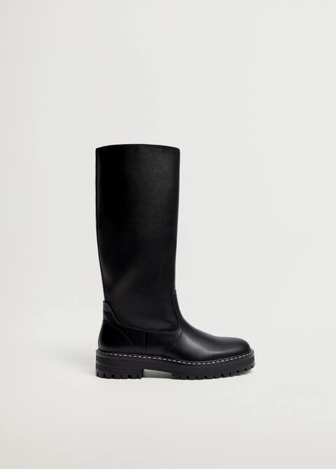 Plateau-Stiefel mit hoher Schafthöhe | MANGO (DE)