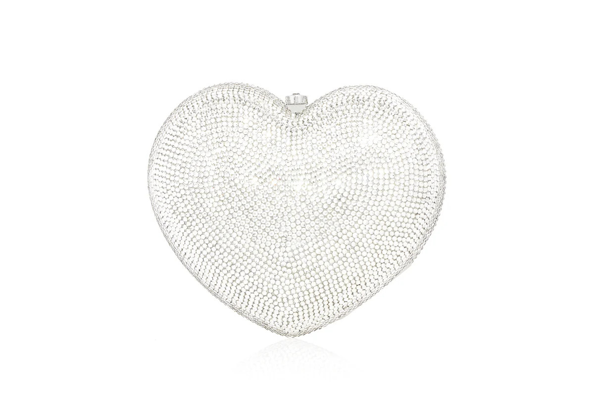 Petit Coeur L'amour Clutch in Silver | Over The Moon