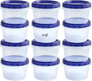 HomeyGear 12 Pack Small Twist Top Food Storage Containers Leak-Proof, Airtight Storage Canisters ... | Amazon (US)