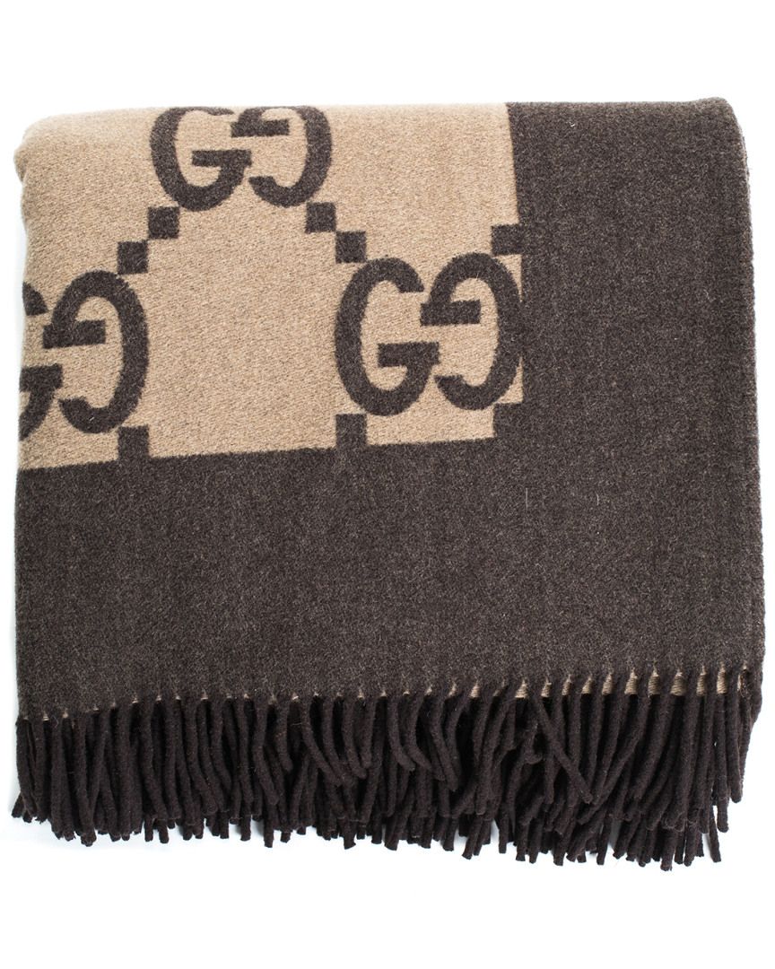 Gucci GG Wool-Blend Throw Blanket | Gilt