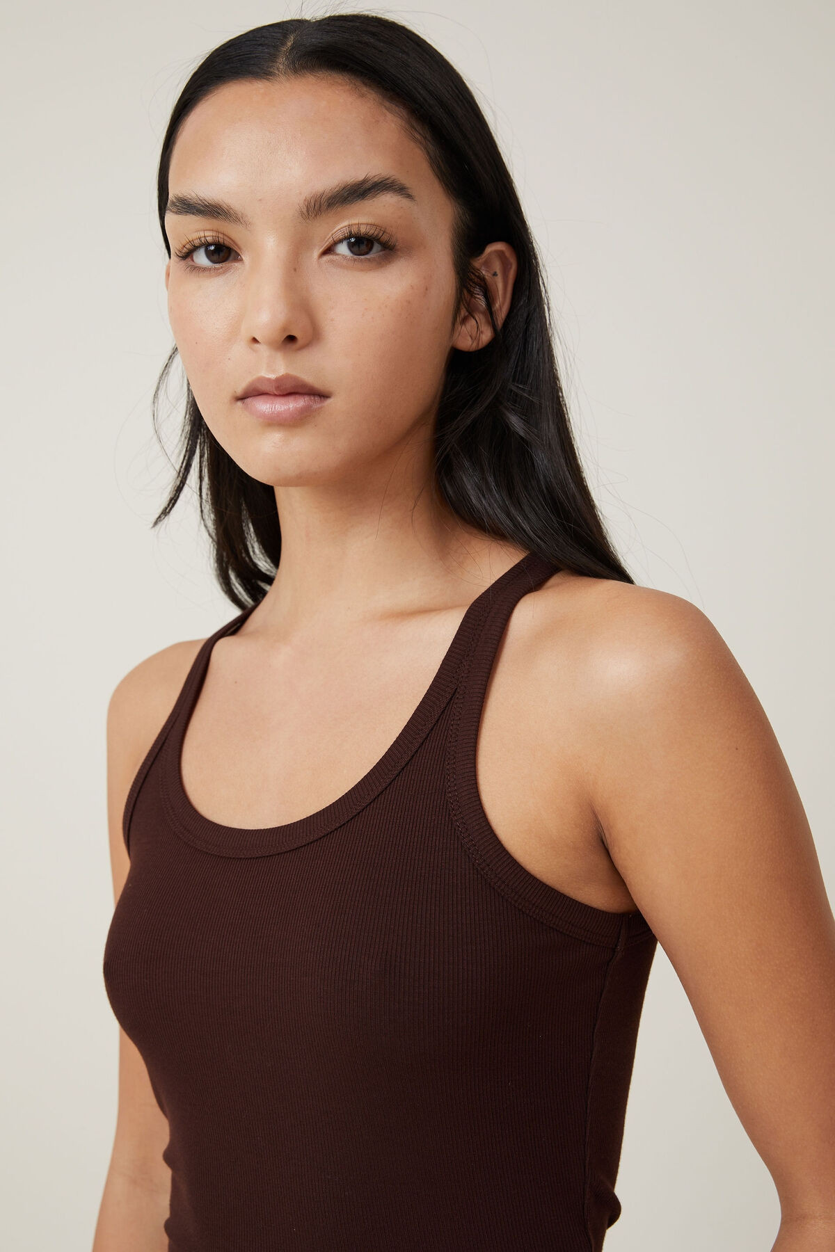Staple Rib Scoop Neck Tank | Cotton On (US)