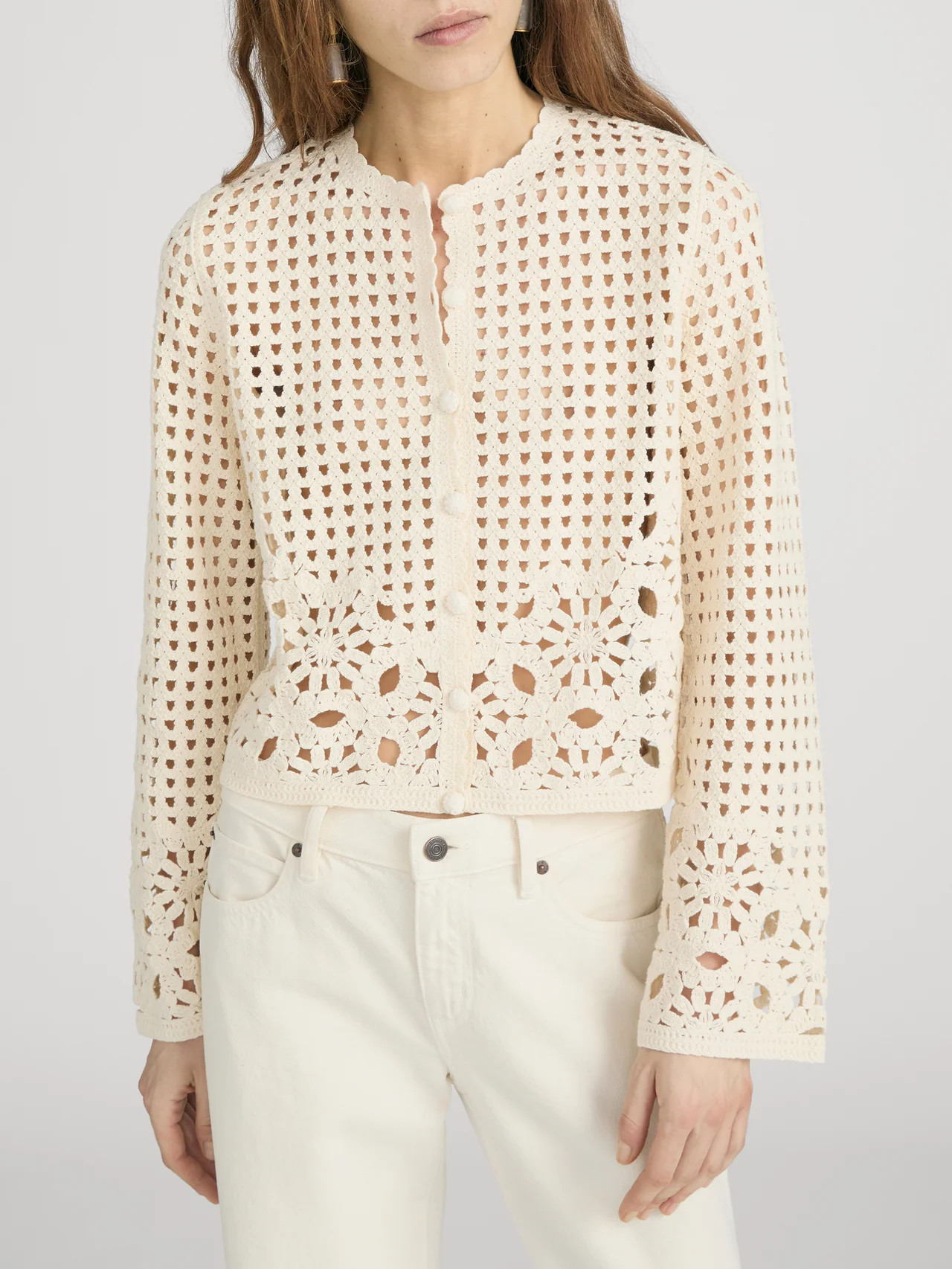 The Postcard Cardi -- Cream | Frame Denim