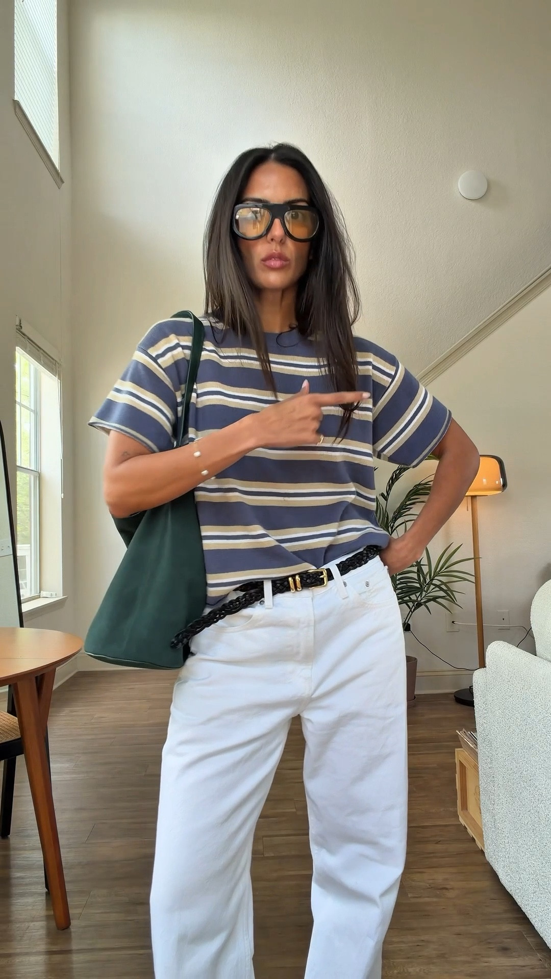 spring uniform! i’m wearing a size S in the most perf 100% cashmere @jcrew tee and 26 in jeans from @Aritzia , both pretty true to size :) 

#LTKSeasonal #LTKootd #LTKgrwm