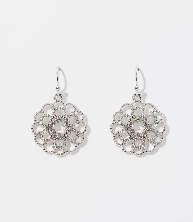 Crystal Filigree Earrings | LOFT | LOFT
