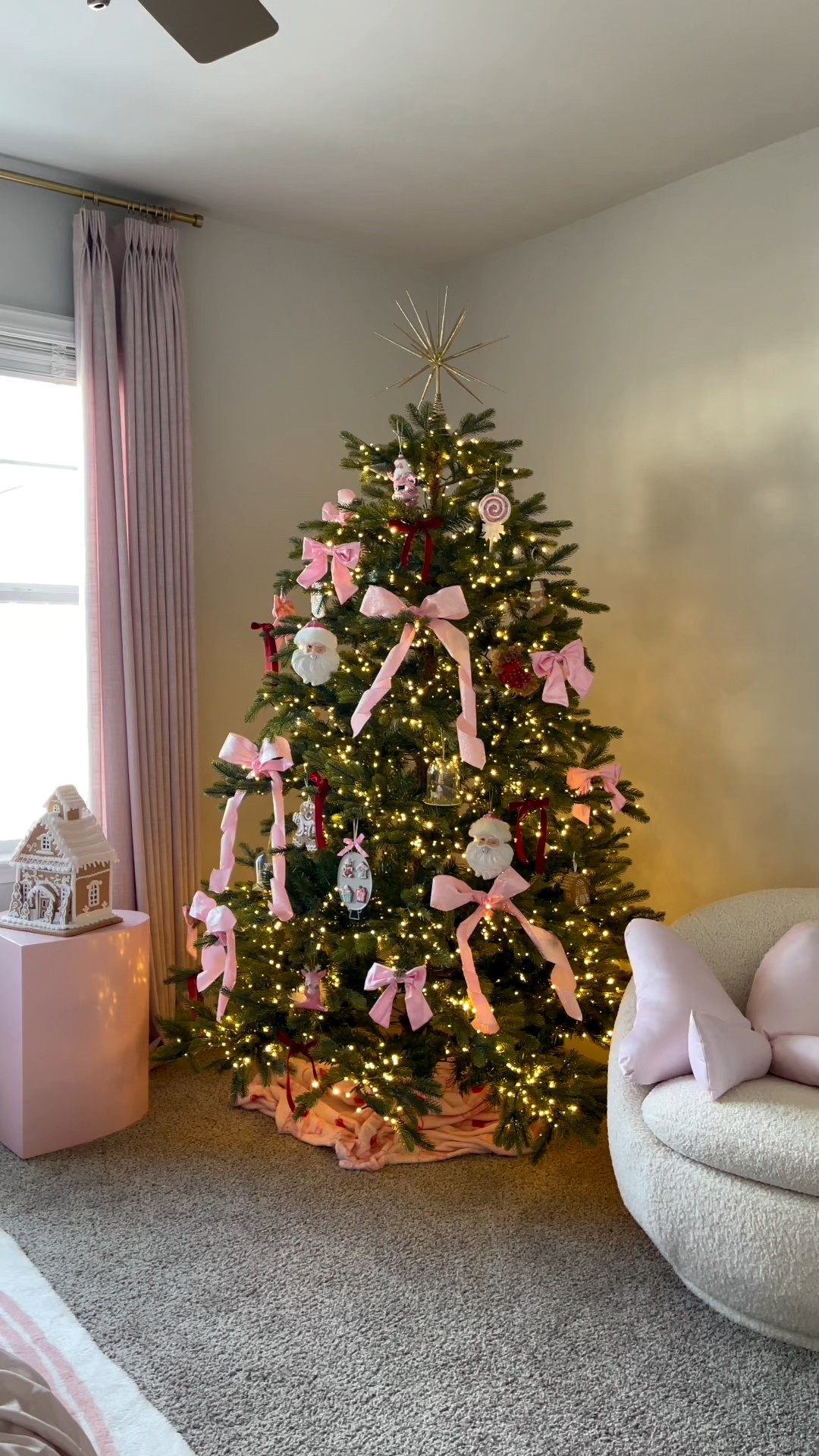 A magical pink & red Christmas for my daughter’s bedroom 💝🎄💕

@kingofchristmas launched this year this beautiful Christmas tree. Is the Silverpeak Fir 🌲 with the trendy twinkle lights in warm white and multi colors. I selected 6.5 ft. We love it! 

Every ornament feels classic and fun. 😍💕  Seeing how happy she is with her Christmas tree this year… Truly the best part! 🥹💝

Comment SHOP to receive the links 🔗 

SHARE, SAVE, REPOST for Pink Christmas decor inspiration 💕

#kingofchristmaspartner #kingofchristmas #kingofchristmastree #pinkchristmas #pinkchristmastree #pinkbedroom #pinkbedroomdecor #holidaydecorations #christmasgirl #girlsbedroom #pinkaesthetic #decoratingforchristmas #festivechristmas #holidaydecorations #xmas #christmastreedecorating #christmasishere #kidsbedroomdecor #christmasdecor #christmas2025 #magicalchristmas #whimsicaldecor #whimsicalchristmas #cottagechristmas #pinkbed #christmastree #y2kchristmas 

Pink Christmas tree decor ideas for girls, girly Christmas decor, coquette Christmas, cottage core Christmas, y2k Christmas aesthetic, pink and red Christmas decor, Santa Claus wearing pink, gingerbread Christmas decor, fine read house, gingerbread man , candy cane Christmas , candy lane Christmas tree 🎄 

#LTKSeasonal #LTKHome #LTKHoliday
