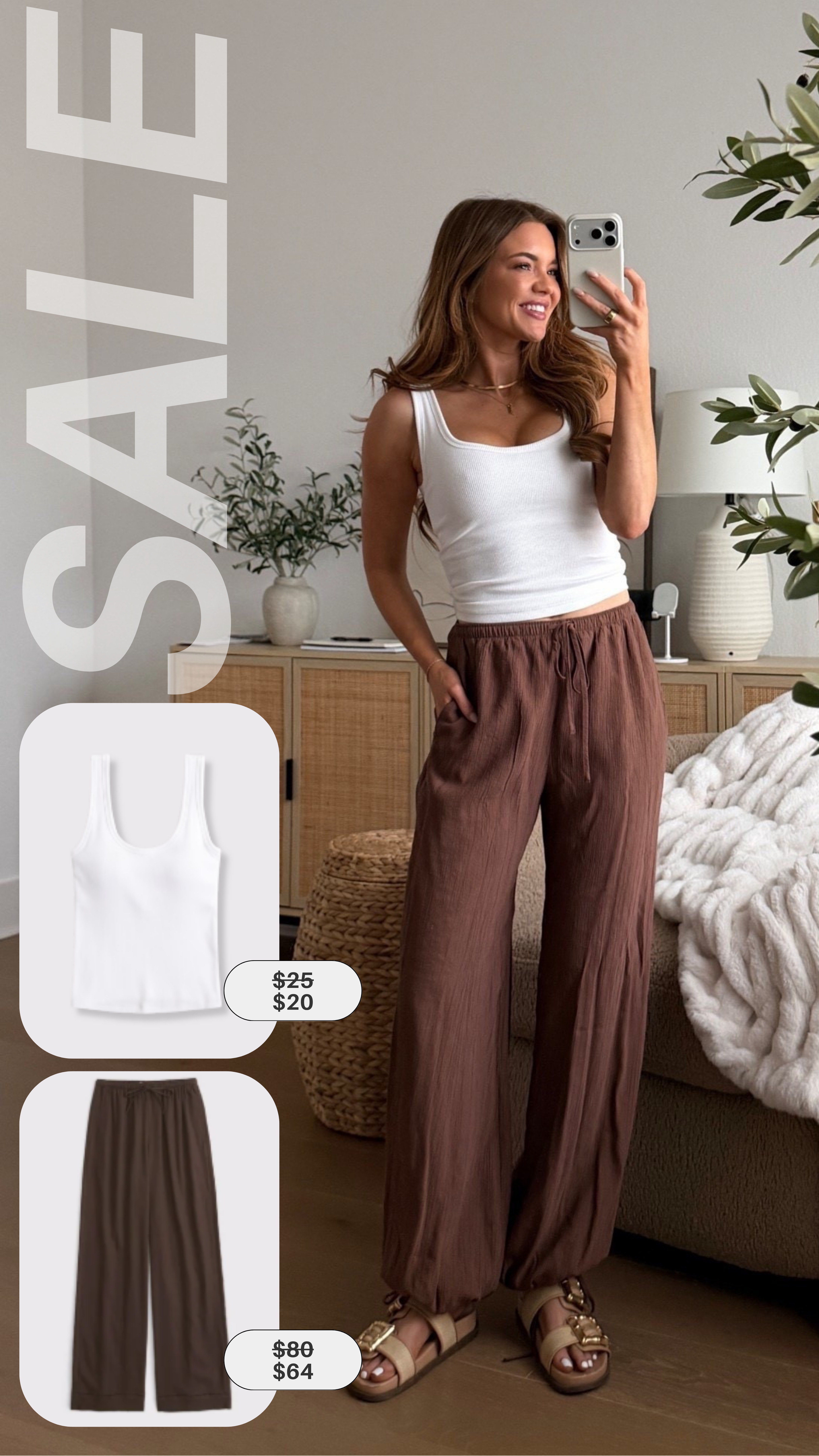 last day for 20% off almost everything! bra tank: xxs // pants: xs regular (i’m 5’3)

sale alert, casual outfits, linen pamts, summer outfits, denim, abercrombie, michele jaliene 

 #LTKootd #LTKSaleAlert
