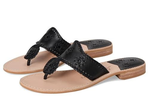 Jack Rogers Women's Jacks Flat Sandal, Black/Black, 6.5 | Amazon (US)