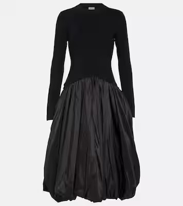Kenlie taffeta-trimmed midi dress | Mytheresa (UK)
