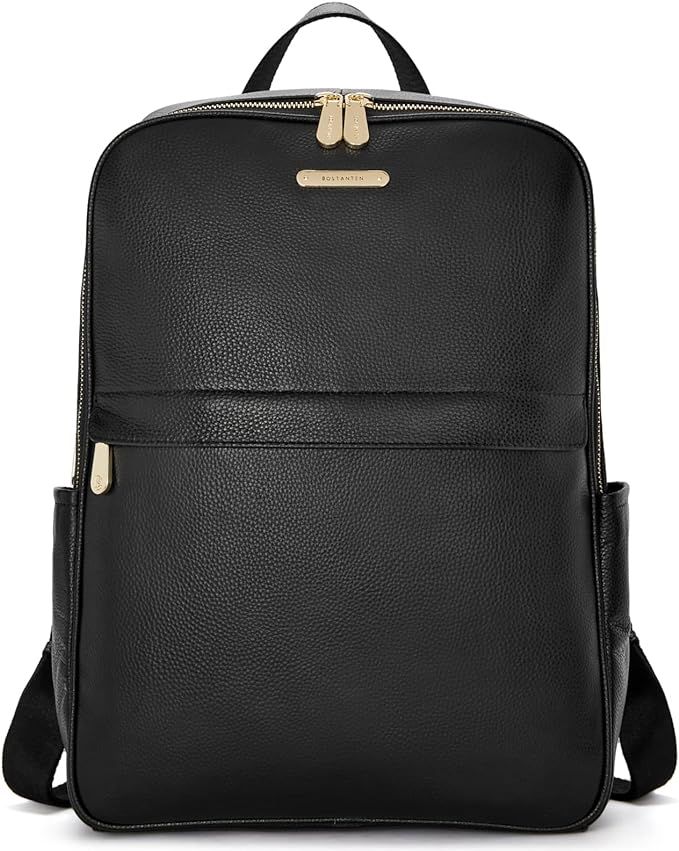 BOSTANTEN Genuine Leather 15.6 inch Laptop Backpack Purse for Women College Casual Backpack Trave... | Amazon (US)