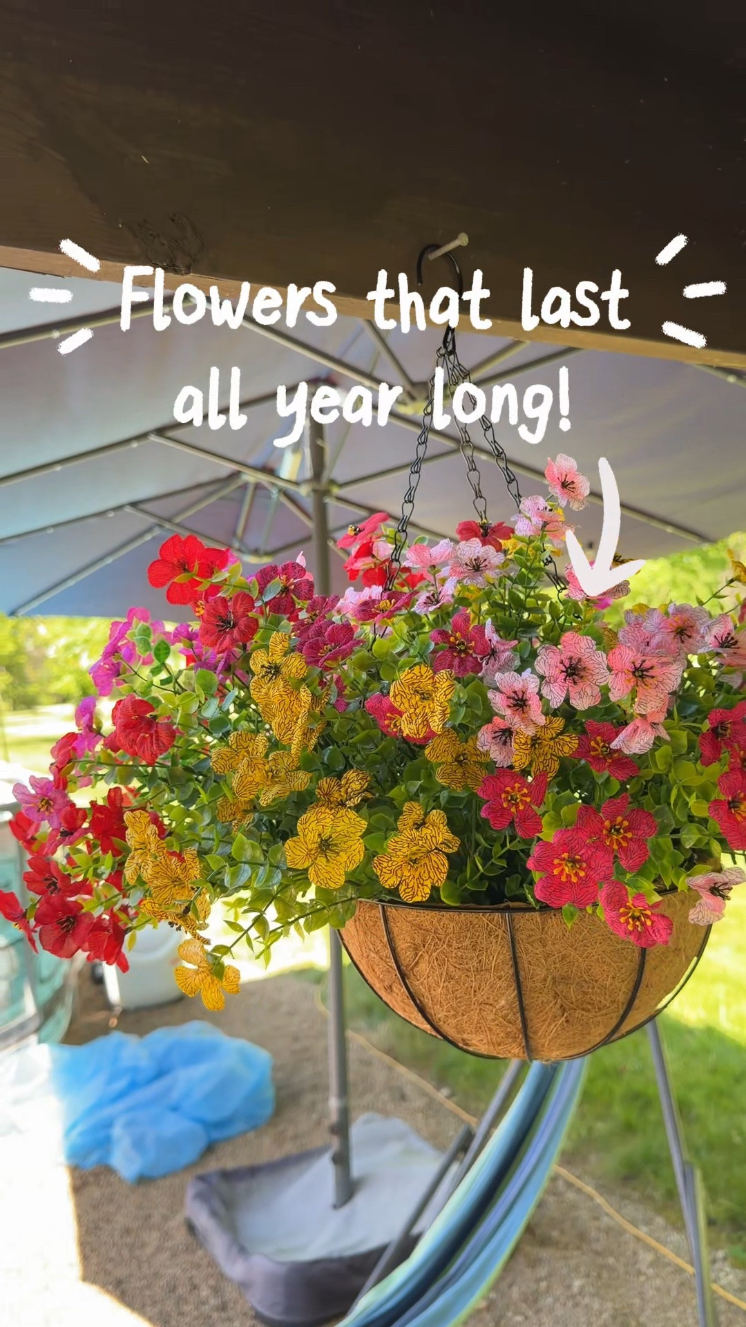 The easiest way to enjoy gorgeous blooms all year long 🌸✨

This hanging basket comes pre-filled with realistic faux flowers, so you get the look of a full, colorful flower basket without the watering, deadheading, or replacing seasonal plants. Perfect for porches, patios, balconies, and front entryways!

Shop this low-maintenance favorite in my LTK 🌿💕

#LTKHome #LTKStyleTip #HomeDecorFinds #OutdoorDecor #FrontPorchDecor #PatioDecor #SummerDecor #FauxFlowers #HangingBasket #HomeInspo #OutdoorLiving #EasyDecor #CurbAppeal #AmazonHomeFinds #LTKUnder50
