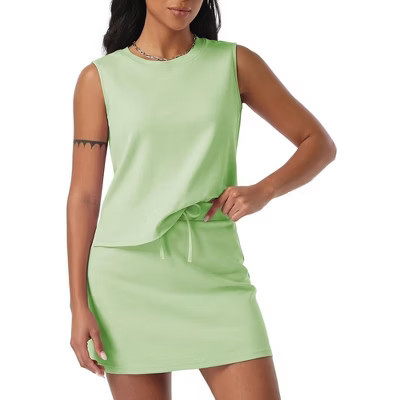 EXLURA EXLURA Womens Summer 2 Piece Short Skirt Sets Sleeveless Top and Tennis Skorts Dressy Cotton Matching Sweatsuits Outfits 2025 | Target