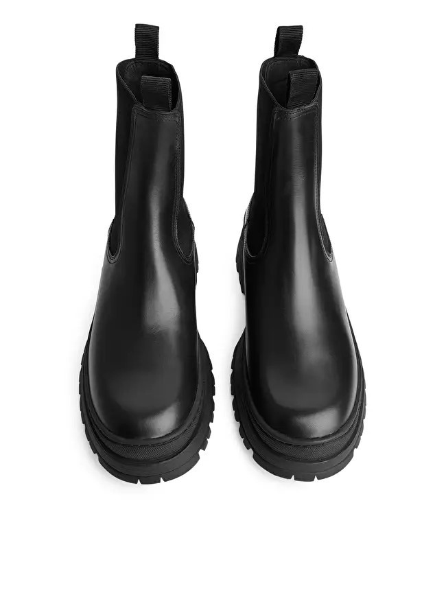 Chunky-Sole Leather Boots | ARKET (US&UK)