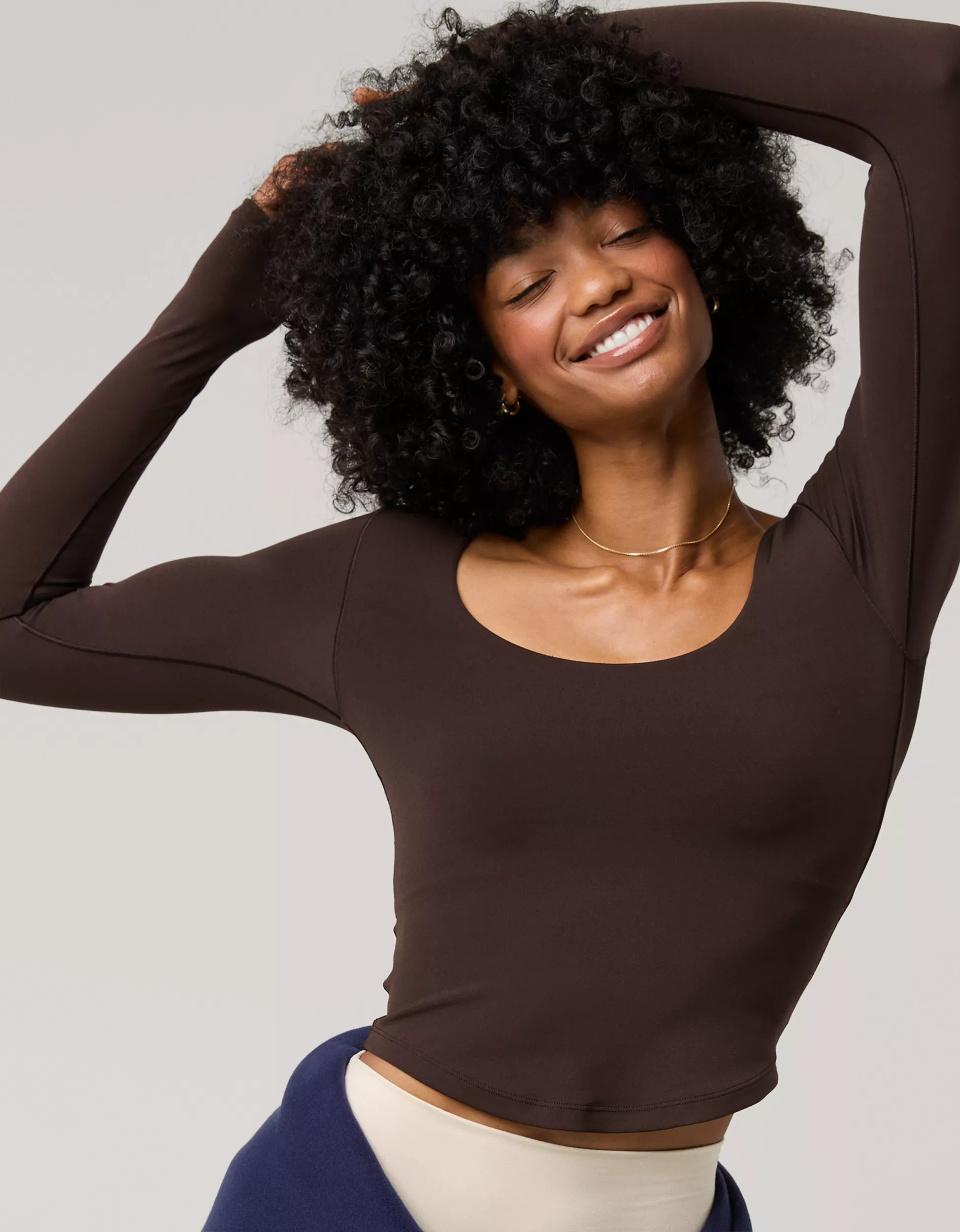 OFFLINE By Aerie Real Me Long Sleeve Scoop T-Shirt | Aerie