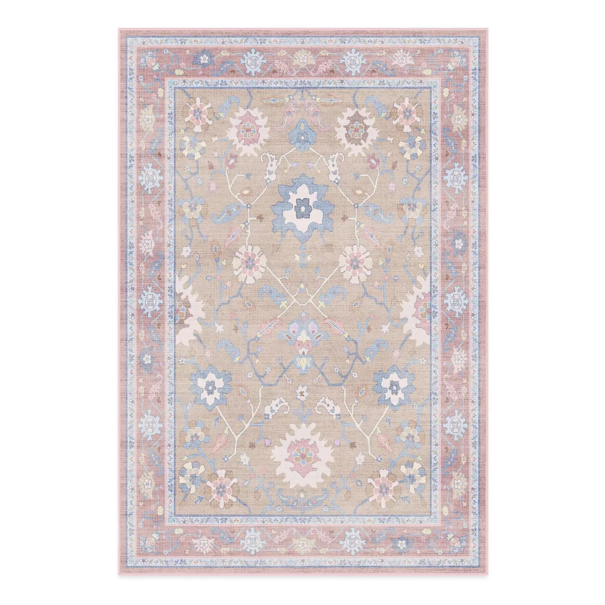 Ruggable 6'x9' Grace Area Rug Pink | Target