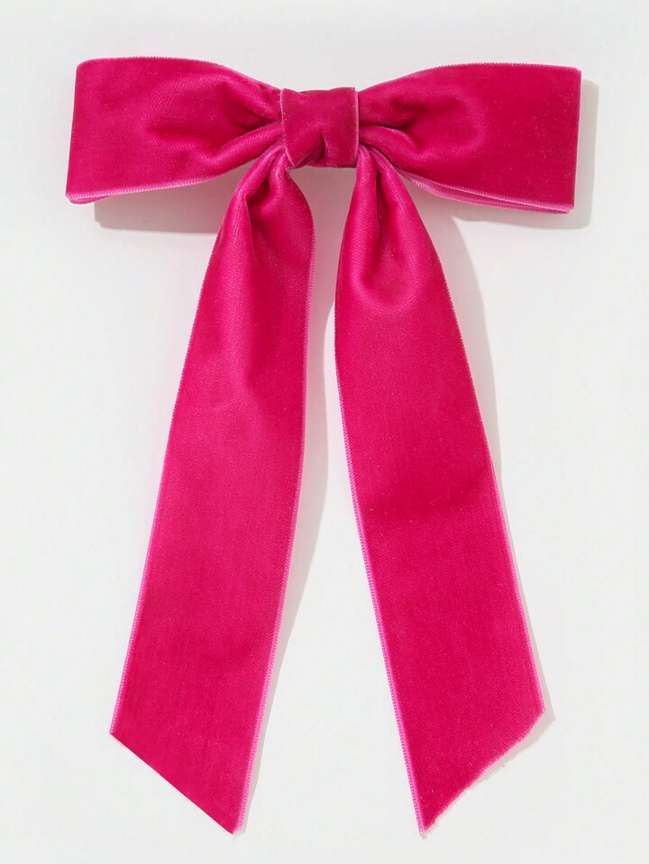 1 stuk Fluweel Enkele laag Strik Haar Clips , Koreaans Stijl: Schoolmeisje Paardenstaart Houders | SHEIN