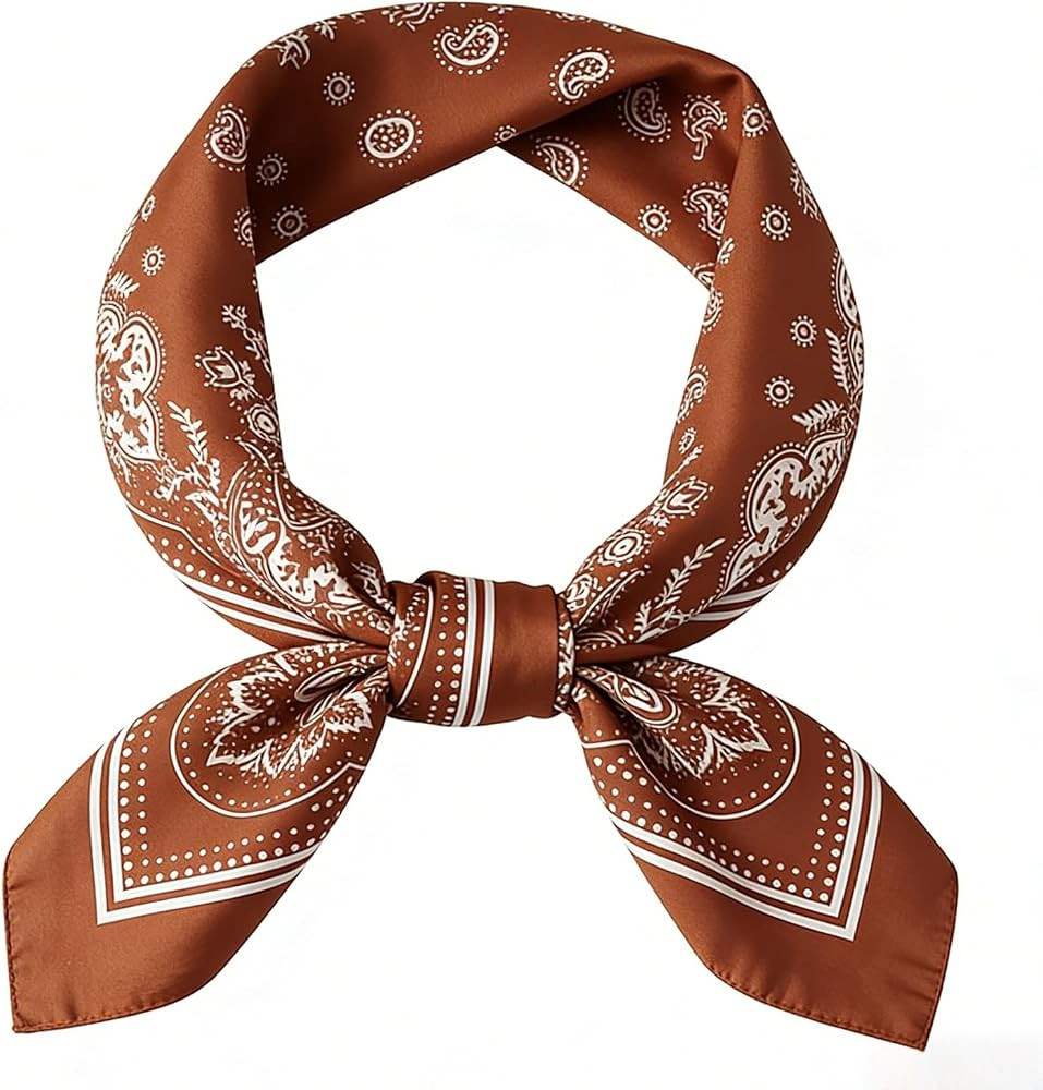 Traziewell Silk Scarf for Women UK Badana Square Scarves Multipurpose Fashion Printed Ladies Smal... | Amazon (UK)