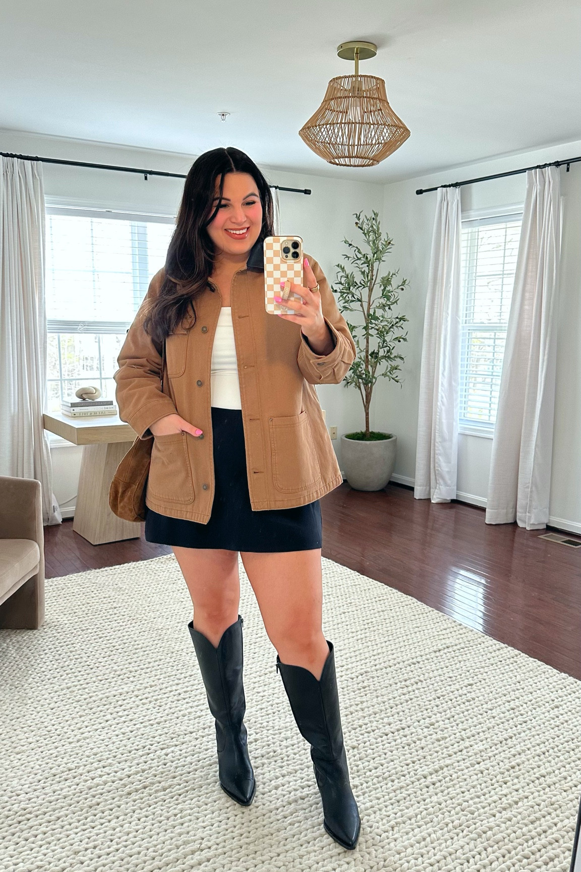Recreating Pinterest outfits as a midsize size 12/14! I’ve been loving these workwear jackets but had no idea how to style them! Until I came across this outfit on abercrombies website & I love the way it came out! **Everything from Abercrombie is 20% off plus you can save an extra 15% with the code : SUITEAF

Skort - xl
White tank - large
Jacket - xl
Boots - 10 wide calf 

Abercrombie, Abercrombie outfit, skort, wide calf boots, midsize outfit, midsize, midsize style, tall women fashion, spring fashion, spring outfit 



#LTKStyleTip #LTKMidsize #LTKSaleAlert