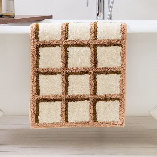 Modern Tufted Tile Bath Mat | West Elm (US)