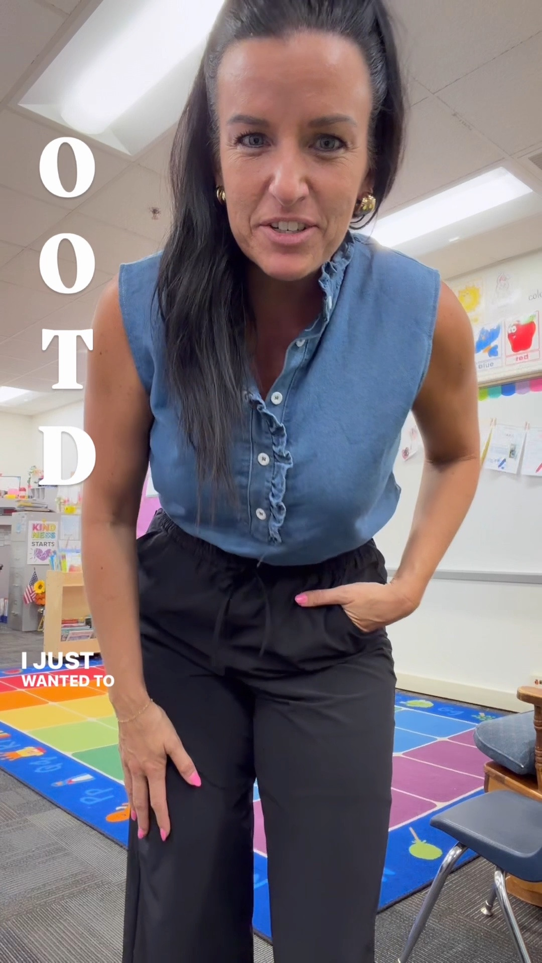 Teacher OOTD with target pants and a denim Amazon top!

I’m in a small in each! (I sized up to a M in the under shorts)

#LTKootd #LTKdayinmylife
