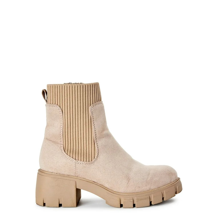 No Boundaries Women's Knit Chelsea (Wide Width Available) | Walmart (US)